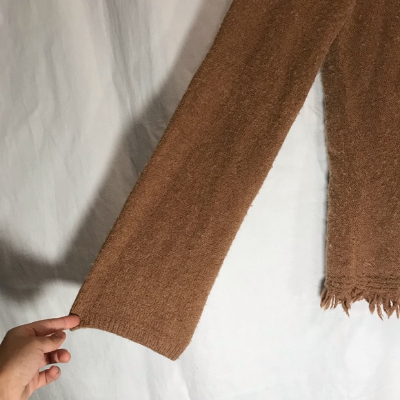 Anthropologie Akemi + Kin Aruna Turtleneck Fringe Sweater wool blend - Picture 7 of 12